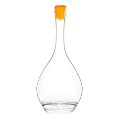 Carafe Perchée Ronde, Графин 750 мл, D15 см, H32,5 см, размер желтой крышки: D3,8 см, H4,5 см; бессвинцовый хрусталь, Франция, L'Atelier du Vin