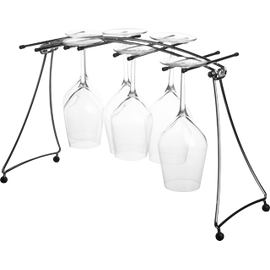 Egouttoir pour verres à dégustation, L41,9 см, W5,6 см, H22,1 см, никелированный металл, резиновые наконечники, Франция, L'Atelier du Vin