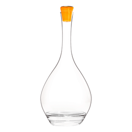 Carafe Perchée Ronde, Графин 750 мл, D15 см, H32,5 см, размер желтой крышки: D3,8 см, H4,5 см; бессвинцовый хрусталь, Франция, L'Atelier du Vin