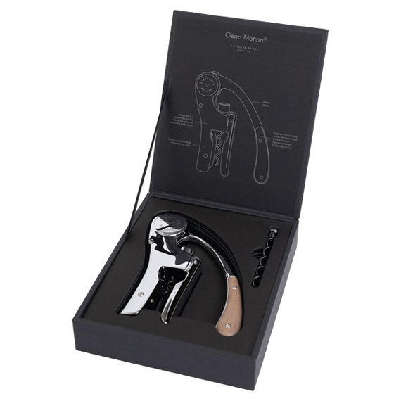 Штопор для вина рычажный L'Atelier du Vin Oeno Motion Wood & Chrome, изображение 2