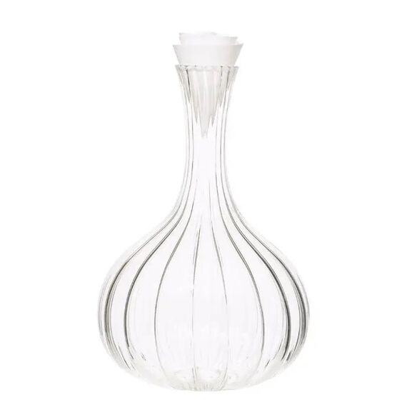 Carafe Lignes & Bouchon Corolle, Декантер 1500 мл, D17 см, H25 см, хрустальное стекло, ручная работа, Франция, L'Atelier du Vin
