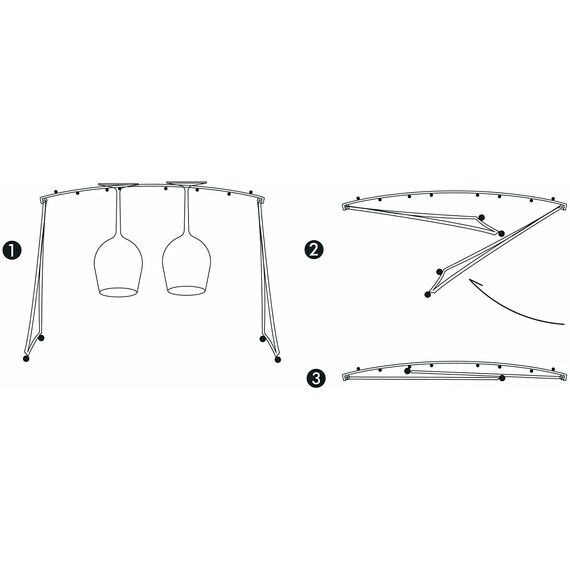 Egouttoir pour verres à dégustation, L41,9 см, W5,6 см, H22,1 см, никелированный металл, резиновые наконечники, Франция, L'Atelier du Vin, изображение 2