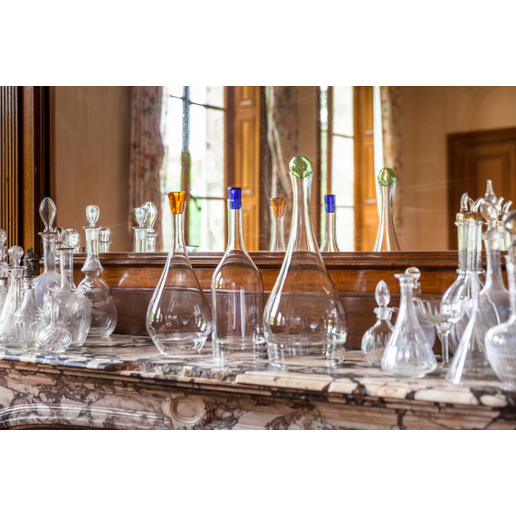 Carafe Perchée Ronde, Графин 750 мл, D15 см, H32,5 см, размер желтой крышки: D3,8 см, H4,5 см; бессвинцовый хрусталь, Франция, L'Atelier du Vin, изображение 4