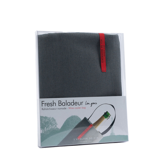 Сумка для охлаждения вина и шампанского L'Atelier du Vin Fresh Baladeur Lin gris, изображение 4